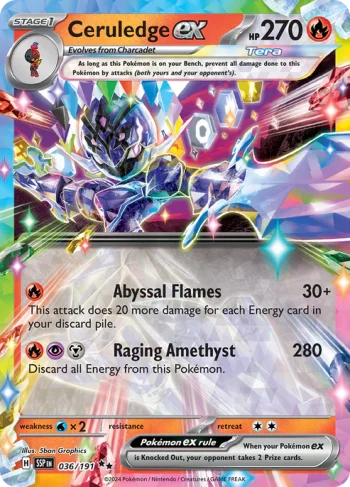 Ceruledge ex - 036/191 - Ultra Rare